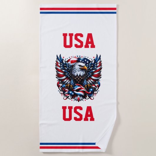 USA Beach Tower Strandtuch (Vorderseite)