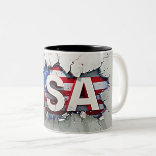 USA Becher, 4. Juli Becher, Unabhängigkeitstag Zweifarbige Tasse