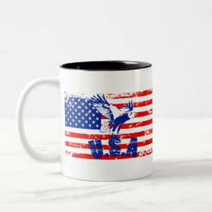 USA bedrängter Weißkopfseeadler Zweifarbige Tasse