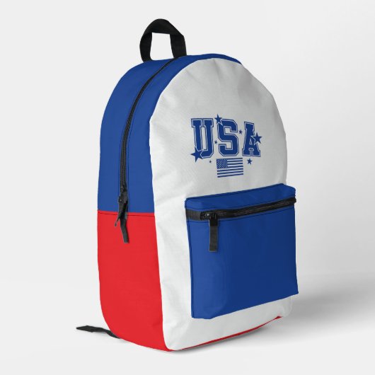 USA BEDRUCKTER RUCKSACK (Rückseitige Ecke links)