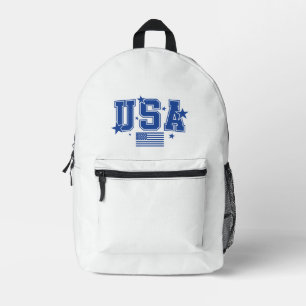 USA BEDRUCKTER RUCKSACK