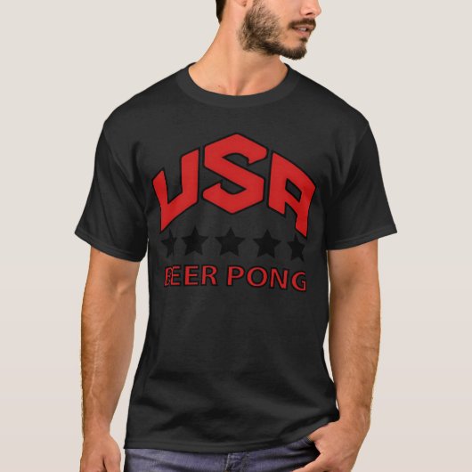 USA Beer Pongeam funny T-Shirt (Vorderseite)