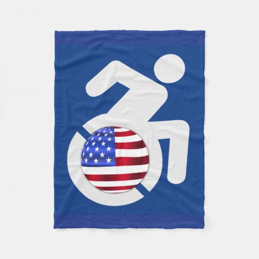 USA behindert Fleecedecke (Vorderseite)