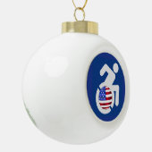 USA behindert Keramik Kugel-Ornament (Links)