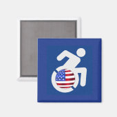 USA behindert Magnet (Vorderseite/Rückseite)