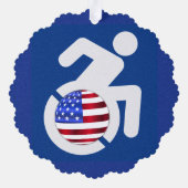 USA behindert Ornament Karte (Rückseite)