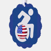 USA behindert Ornament Karte (Links)