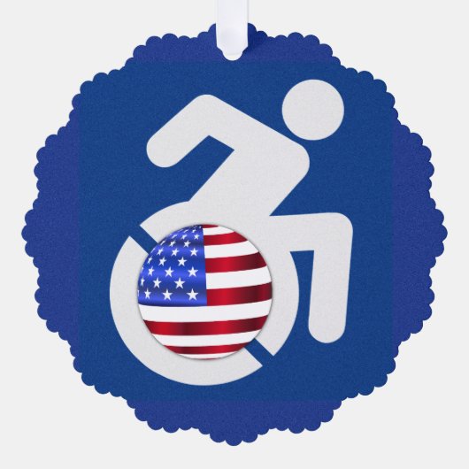 USA behindert Ornament Karte (Vorderseite)