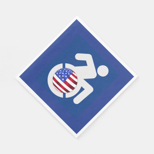 USA behindert Serviette (Ecke)