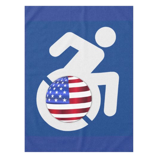 USA behindert Tischdecke (Vorderseite)