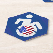 USA behindert Untersetzer (angewinkelt)