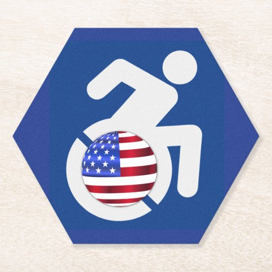 USA behindert Untersetzer (Vorderseite)