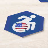 USA behindert Untersetzer (angewinkelt)