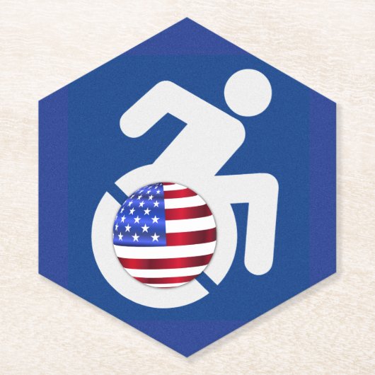 USA behindert Untersetzer (Vorderseite)