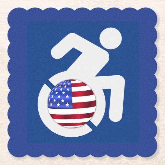 USA behindert Untersetzer (Vorderseite)