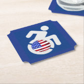 USA behindert Untersetzer (angewinkelt)