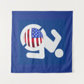 USA behindert Wandteppich (Vorderseite (Horizontal))