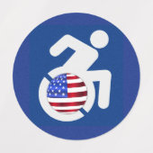 USA Behinderte Etiketten (Design 1)