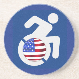 USA - Behinderte, Getränkeuntersetzer