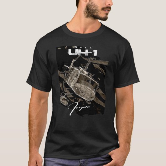 USA Bell UH-1 Iroquois Helicopter T-Shirt (Vorderseite)