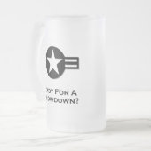 USA bereit für Durchbruch in Schwarz Mattglas Bierglas (Vorderseite Links)