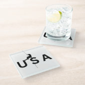 USA Bergsteigen Glasuntersetzer (Schrägansicht)