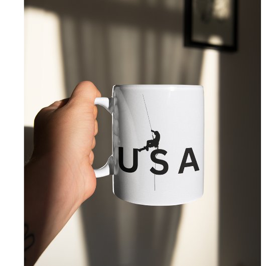 USA Bergsteigen Kaffeetasse