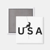 USA Bergsteigen Magnet (Vorderseite/Rückseite)