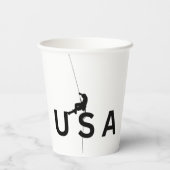 USA Bergsteigen Pappbecher (Rückseite)