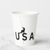 USA Bergsteigen Pappbecher (Vorderseite)