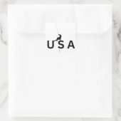USA Bergsteigen Quadratischer Aufkleber (Tasche)