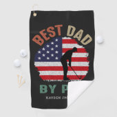 USA Bester Vater nach Par Vaters Day Gift Golfhandtuch (Insitu)