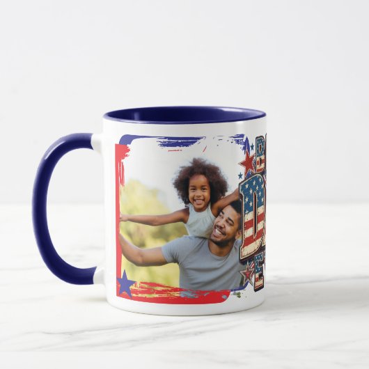 USA-Bester Vater überhaupt trendiges Design Tasse (Links)