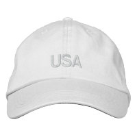 USA bestickt mit Weißhut