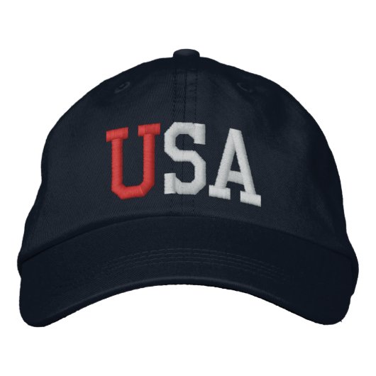 USA BESTICKTE BASEBALLKAPPE (Vorderseite)