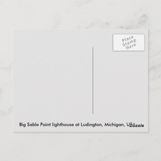 USA, Big Sable Point Leuchtturm, Michigan Postkarte (Rückseite)