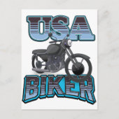 USA Biker Logo Postkarte (Vorderseite)