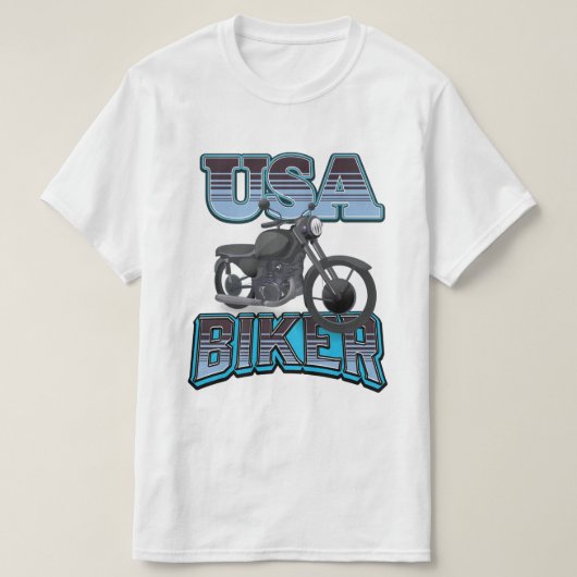 USA Biker Logo T-Shirt (Design vorne)