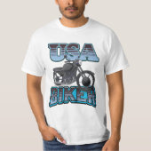 USA Biker Logo T-Shirt (Vorderseite)