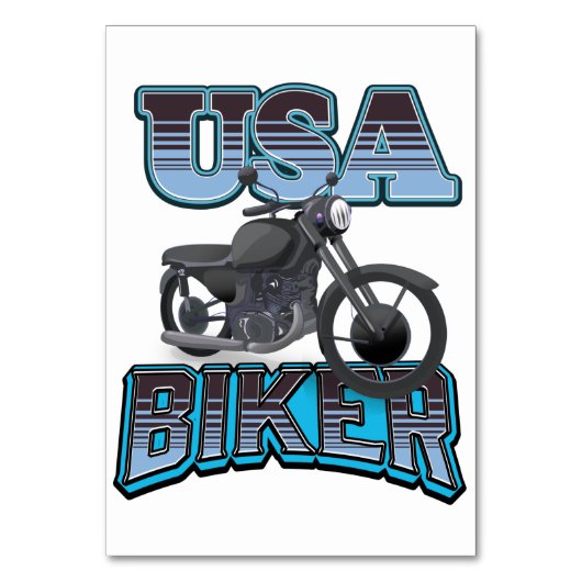 USA Biker Logo Tischnummer (Vorderseite)