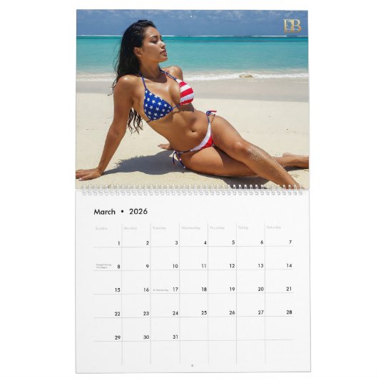 USA - Bikini-Kalender 2 Kalender (Mär 2026)