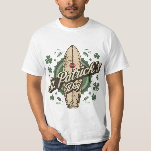 USA-Bildschirm gedruckt Retro Grün Irland erschütt T-Shirt (Vorderseite)