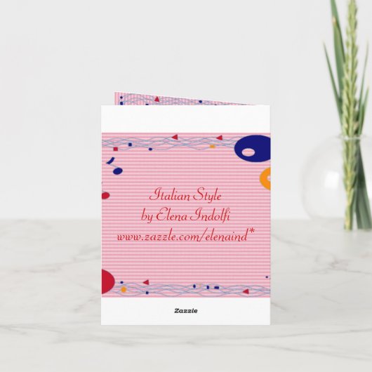 USA Birthday Cake Karte (Rückseite)