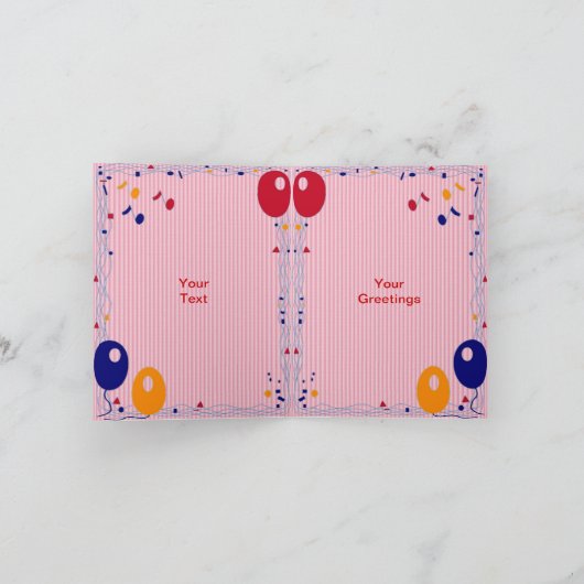 USA Birthday Cake Karte (Innenseite)