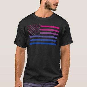 USA Bisexual Pride Patriotic T-Shirt