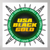 USA Black Gold Poster (Vorne)