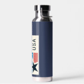 USA Blue Navy Stars Stripes Trinkflasche (Links)