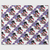 USA-BMX Biker Geschenkpapier (Flach)