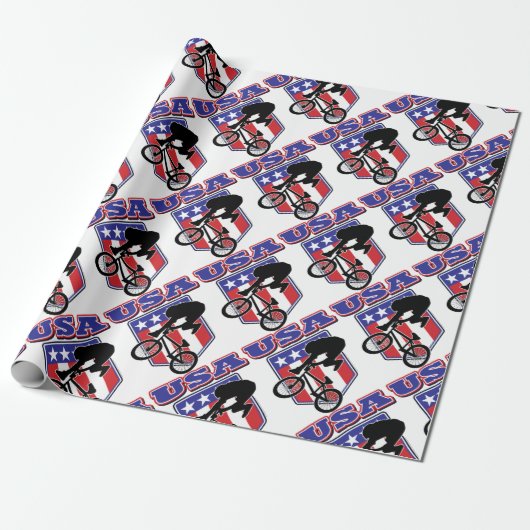 USA-BMX Biker Geschenkpapier (Ungerollt)