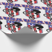 USA-BMX Biker Geschenkpapier (Ecke)